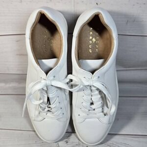 Joseph Abboud White‎ Leather Sneakers Casual Lace Up Shoes - Mens 9D